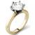 Moissanite Solitaire Engagement Ring 1-9/10 ct. t.w. Diamond Equivalent in 14k White, Yellow or Rose Gold