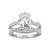 Moissanite Radiant Bridal Set 3-3/8 ct. t.w. Diamond Equivalent in 14k White Gold