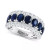 Effy Blue & White Sapphire Ring (3-1/2 ct. t.w.) & Diamond (1/20 ct. t.w.) in 14k White Gold. (Also available Emerald and Tanzanite)