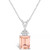 Morganite (2-7/8 ct. t.w.) and Diamond (1/10 ct. t.w.) Pendant Necklace in 14K White Gold or 14k Gold