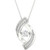 Diamond Swirl 18" Pendant Necklace (1/4 ct. t.w.) in 10k White Gold