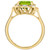 EFFY® Peridot (3-1/3 ct. t.w.) & Diamond (1/4 ct. t.w.) Halo Ring in 14k Gold