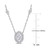 Lab-Created Moissanite Oval Halo 18" Pendant Necklace (1-1/2 ct. t.w.) in Sterling Silver