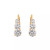 White Cubic Zirconia Graduated Drop Earrings in 14k Gold (Also in Blue Cubic Zirconia)