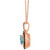 Sea Blue Aquamarine (1-1/10 ct. t.w.) & Diamond (5/8 ct. t.w.) Heart Halo Pendant Necklace in 14k Rose Gold, 18" + 2" extender