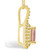 Morganite (1-3/8 Ct. T.W.) and Diamond (1/2 Ct. T.W.) Halo Pendant Necklace in 14K Yellow Gold