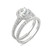 Moissanite Halo Bridal Set 1-3/4 ct. t.w. Diamond Equivalent in 14k White Gold