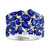 EFFY® Sapphire (6-3/4 ct. t.w.) & Diamond (1/2 ct. t.w.) Cluster Statement Ring in 14k White Gold