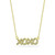 Cubic Zirconia "XOXO" Nameplate Necklace in 18k Gold Plated Sterling Silver