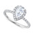 IGI Certified Lab Grown Diamond Pear-Cut Halo Engagement Ring (1-1/2 ct. t.w.) in 14k White Gold