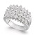 Diamond Multi-Row Ring (1/2 ct. t.w.) in Sterling Silver or 14K Gold Over Sterling Silver