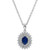Sapphire (3/4 ct. t.w.) & Diamond (1/10 ct. t.w.) 18" Pendant Necklace in Sterling Silver