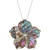 Abalone Shell Flower 18" Pendant Necklace in Sterling Silver