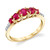 Ruby (1 ct. t.w.) & Diamond (1/20 ct. t.w.) Graduated Ring in 14k Gold