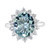 EFFY® Aquamarine (3-1/3 ct. t.w.) & Diamond (3/4 ct. t.w.) Halo Ring in 14k White Gold