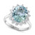 EFFY® Aquamarine (3-1/3 ct. t.w.) & Diamond (3/4 ct. t.w.) Halo Ring in 14k White Gold