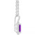 Amethyst (1-5/8 ct. t.w.) & Diamond (1/6 ct. t.w.) Halo 18" Pendant Necklace in Sterling Silver (Also in Citrine, Garnet, Peridot, & Blue Topaz)