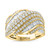 EFFY® Diamond Baguette & Round Diagonal Multirow Ring (1-5/8 ct. t.w.) in 14k Gold
