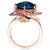 Crazy Collection® Deep Sea Blue Topaz™ (5-3/8 ct. t.w.) and Diamond (3/4 ct. t.w.) Ring in 14k Rose Gold