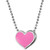 Enamel Heart 16" Pendant Necklace in Sterling Silver