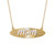 Cubic Zirconia MOM Script Radiant Disc 18" Pendant Necklace in 18k Gold-Plated Sterling Silver, Created for Macy's