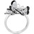 EFFY® White Diamond (3/8 ct. t.w.) & Black Diamond (1/3 ct. t.w.) Butterfly Statement Ring in 14k White Gold