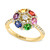 EFFY® Multi-Sapphire (1-3/8 ct. t.w.) & Diamond (3/8 ct. t.w.) Cluster Ring in 14k Gold