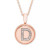Diamond Accent Initial Pendant in 14k Rose Gold