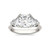 Moissanite Three Stone Ring 3 ct. t.w. Diamond Equivalent in 14k White Gold
