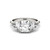 Moissanite Three Stone Ring 3 ct. t.w. Diamond Equivalent in 14k White Gold