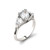 Moissanite Three Stone Ring 3 ct. t.w. Diamond Equivalent in 14k White Gold
