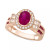 Ruby (1-1/2 ct. t.w.) & Diamond (3/8 ct. t.w.) Ring in 14k White Gold (Also Available in Sapphire & Emerald)