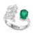EFFY® Emerald (1-3/8 ct. t.w.) & Diamond (1 ct. t.w.) Cluster Cuff Ring in 14k White Gold