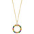 EFFY® Multi-Gemstone (5/8 ct. t.w.) & Diamond Accent Circle 18" Pendant Necklace in 14k Gold-Plated Sterling Silver