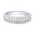 Lab-Created Diamond Three-Row Band (3/4 ct. t.w.) in Sterling Silver