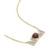 Rhodolite Garnet (4/5 ct. t.w.) & Diamond (1/10 ct. t.w.) MOM 18" Pendant Necklace in 18k Gold-Plated Sterling Silver