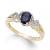 Sapphire and Diamond (1/8 ct. t.w.) Ring in 14k Gold (Also Available in Emerald & Ruby)