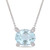 Aquamarine (2-1/10 ct. t.w.) and Diamond Accent 17" Necklace in 10k White Gold