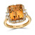 EFFY® Citrine (5-1/3 ct. t.w.) & Diamond (1/3 ct. t.w.) Statement Ring in 14k Gold