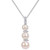 Cultured Freshwater Pearl (6 - 8-1/2mm) & Diamond (1/20 ct. t.w.) Graduated Pendant Necklace in Sterling Silver