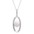 Cultured Freshwater Pearl (8mm) & Diamond (1/10 ct. tw.) Oval Pendant in Sterling Silver