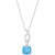 Swiss Blue Topaz (1-3/4 ct. t.w.) & Diamond (1/20 ct. t.w.) Swirl 18" Pendant Necklace in 14k White Gold