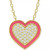 Cubic Zirconia & Enamel Heart Pendant Necklace, 16" + 2" extender, Created for Macy's