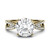 Moissanite Split Shank Ring 2-9/10 ct. t.w. Diamond Equivalent in 14k White Gold or 14k Yellow Gold