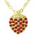 Lab-Created Ruby (1/4 ct. t.w.) & Cubic Zirconia Strawberry Pendant Necklace, 16" + 2" extender, Created for Macy's