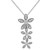Diamond Graduated Flower 18" Pendant Necklace (1/10 ct. t.w.) in Sterling Silver