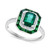EFFY® Multi-Gemstone (1-5/8 ct. t.w.) & Diamond (1/4 ct t.w.) Halo Statement Ring in 14k White Gold