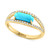 EFFY® Turquoise & Diamond (1/5 ct. t.w.) Openwork Ring in 14k Gold