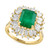 EFFY® Emerald (2-7/8 ct. t.w.) & Diamond (1-5/8 ct. t.w.) Halo Ring in 14k Gold