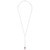 Lab-Created Ruby Cross 20" Lariat Necklace (1/3 ct. t.w.) in Sterling Silver